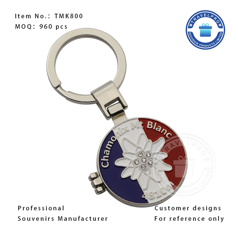 Edelweiss Wholesale Metal Souvenir Mirror Keychain 