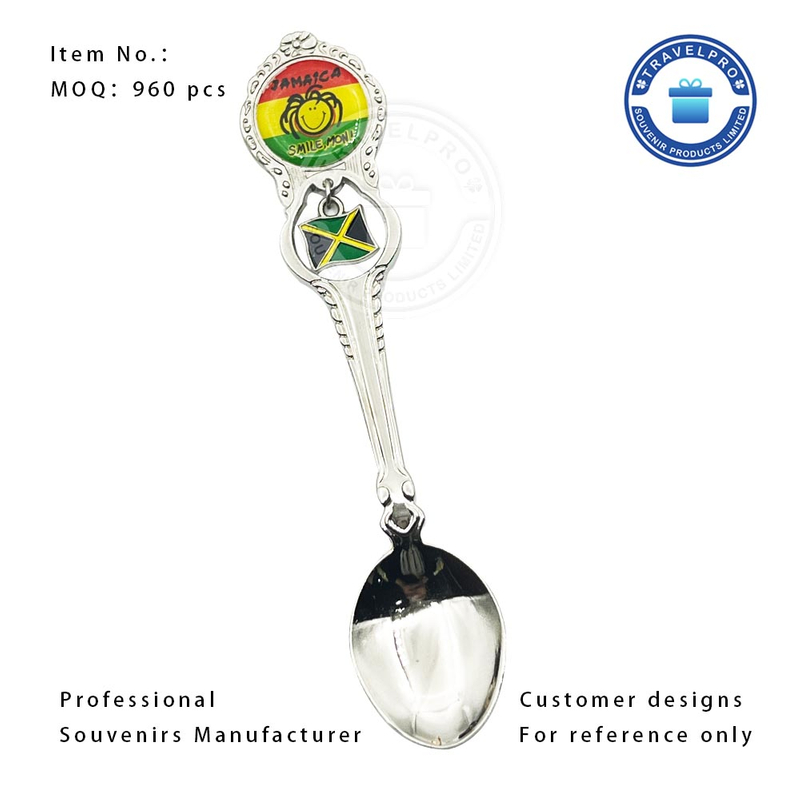 Jamaica Flag Souvenir Spoon with Customized Design