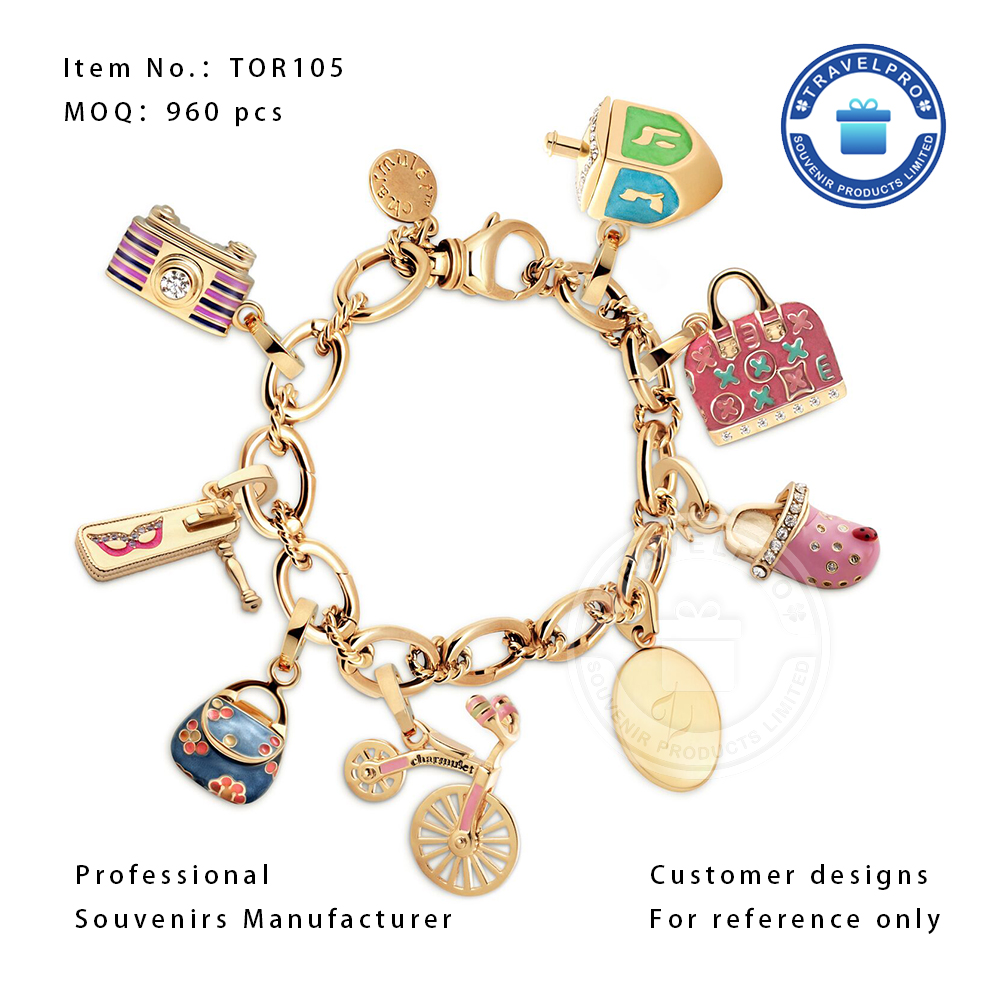 Custom Souvenir Rose Gold Removable Fashion Bracelets