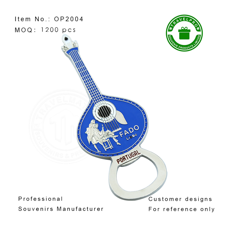 Guitar Shaped Portugal Customized Bottle Opener And Magnet-OP2004
