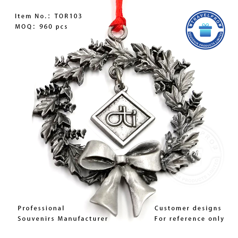 Wholesale Zinc Alloy Olive Leaf Metal Ornament-TOR103