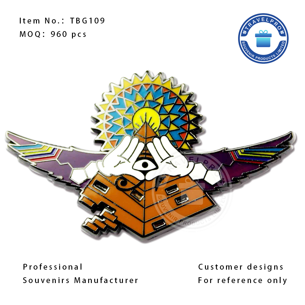 Hard Enamal Metal Pin Badge with with Customized Designs-TBG109