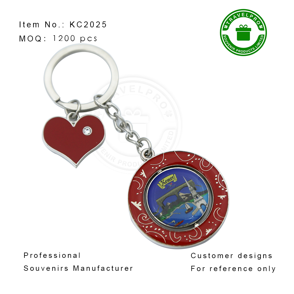 Rotatable Kemer Souvenir Keychian with Customzied Deisgn