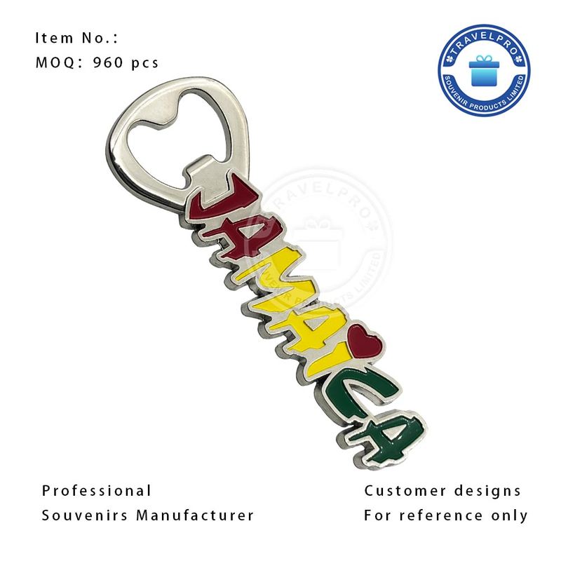 Jamaica Wording Magnet with Bottle Opener in Customized Design