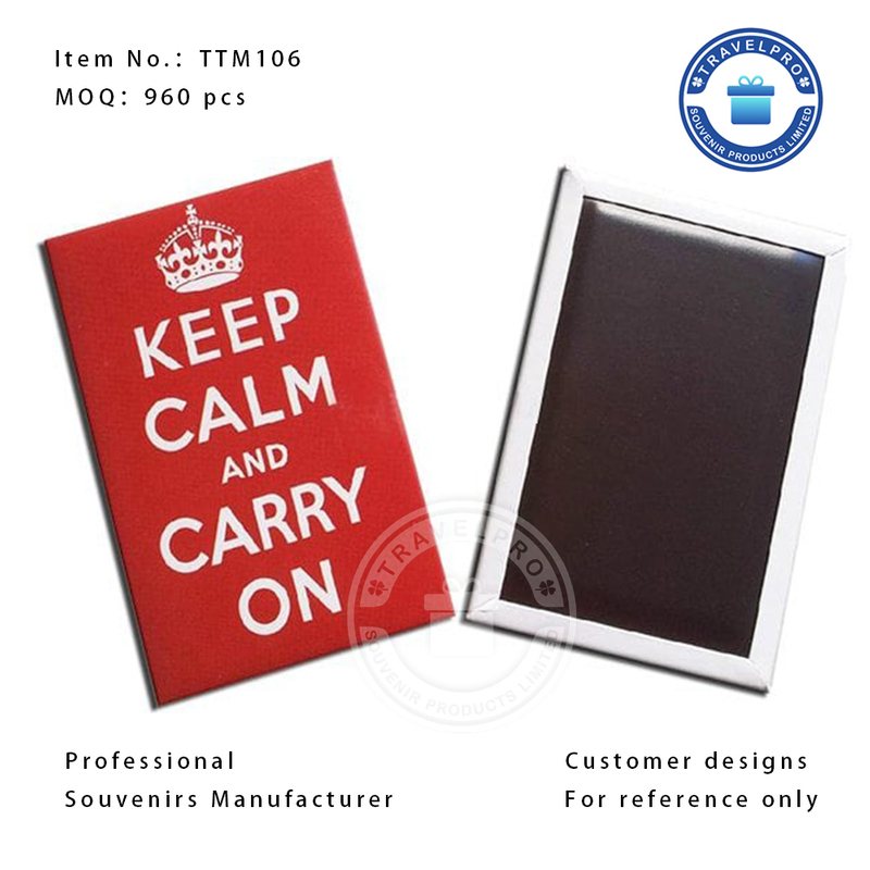 Wholesale Square Shape Tin Magnet with Customized Printing Design 