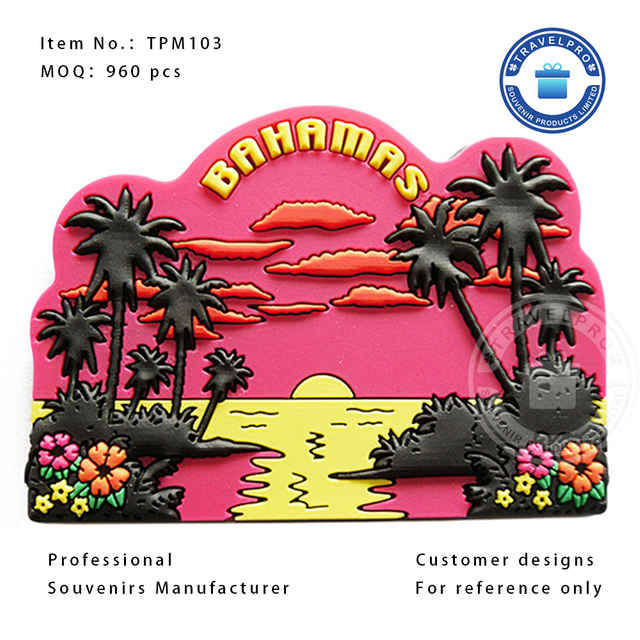 Bahamas Beach Wholesale Decorative PVC Magnet