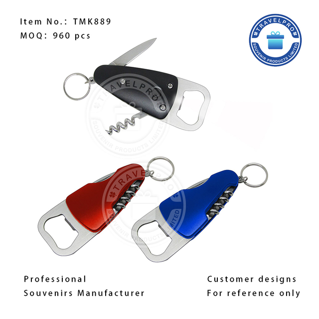 Wholesale High Quality Metal Souvenir Swiss Pocket Knife with Bottle Opener