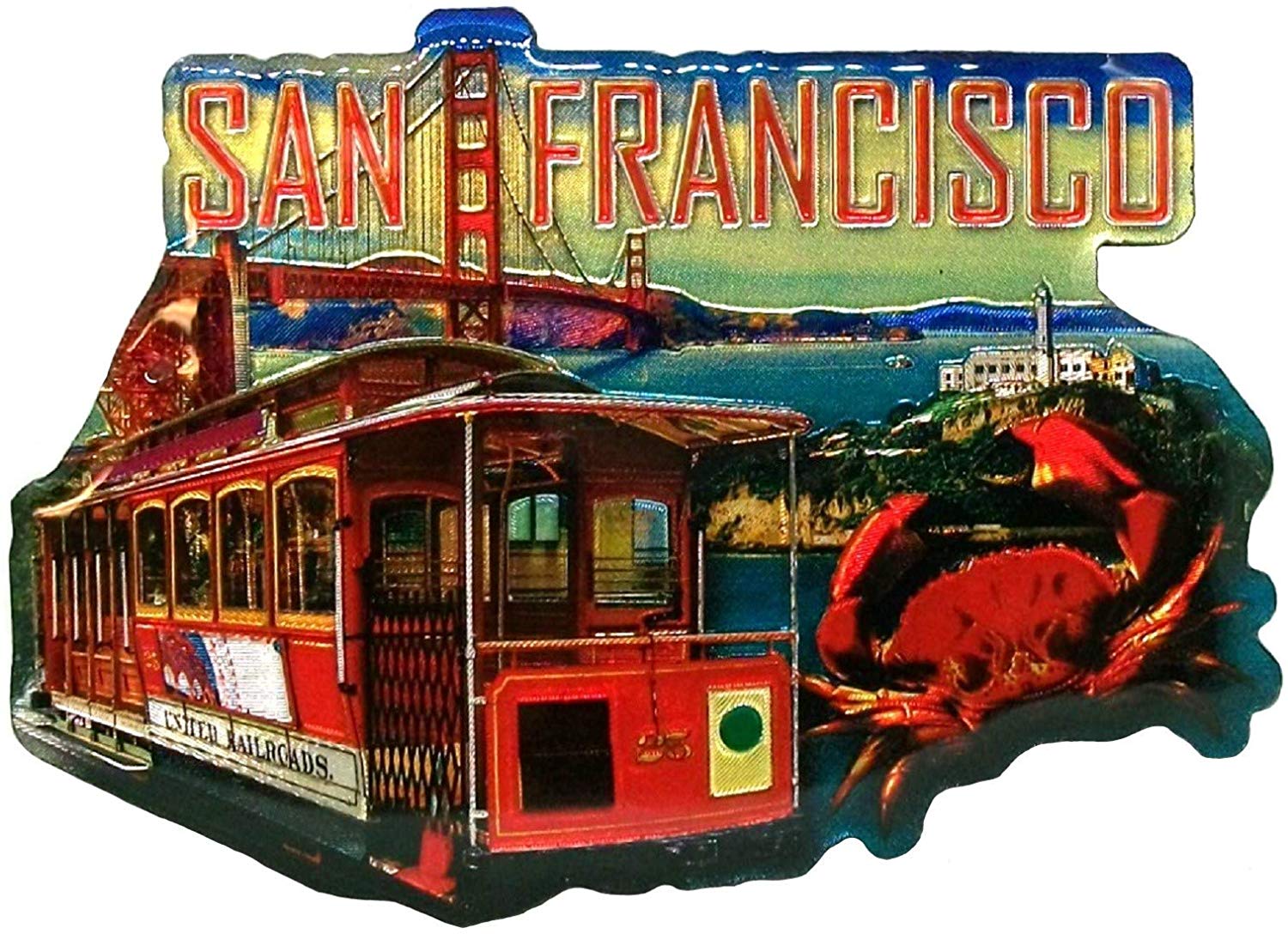 SAN FRANCISCO Souvenir Foil Magnet with Customized Design