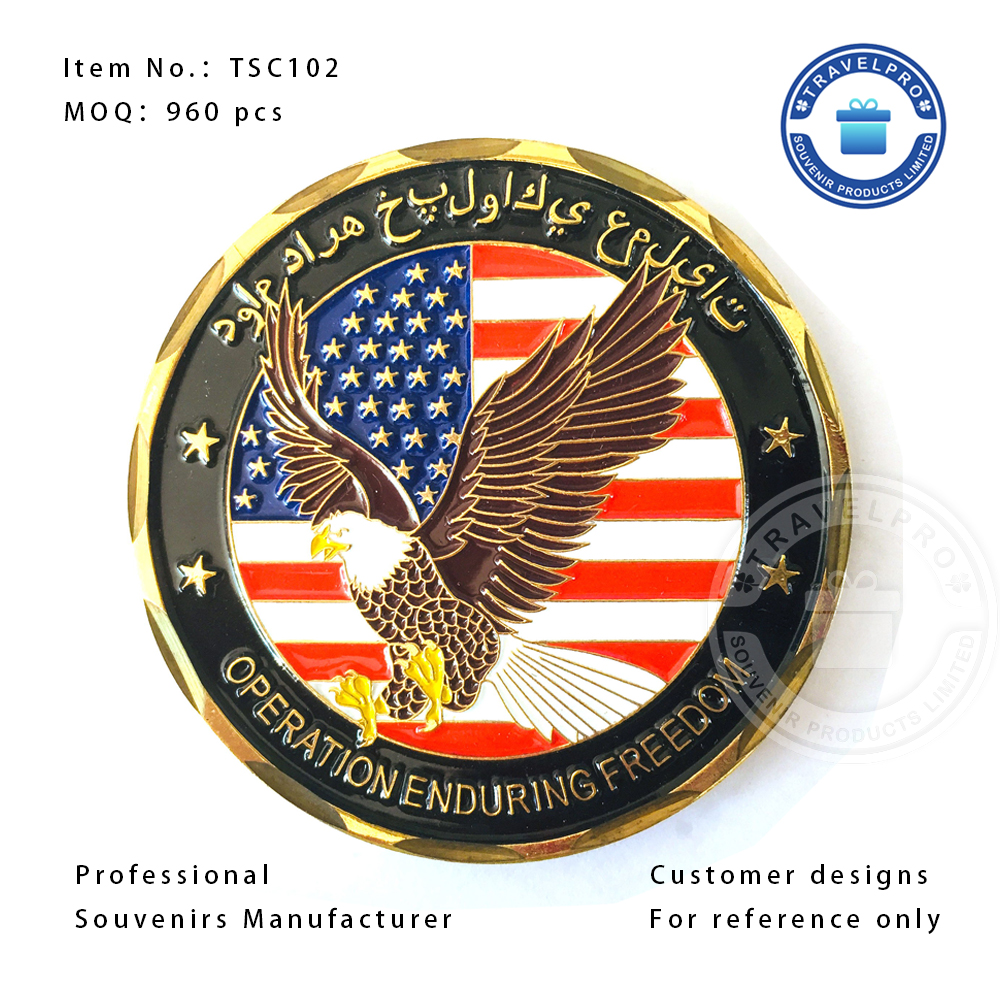 Personalized Eagle Souvenir Coin in Round Shaped with Customized Design-TTC104