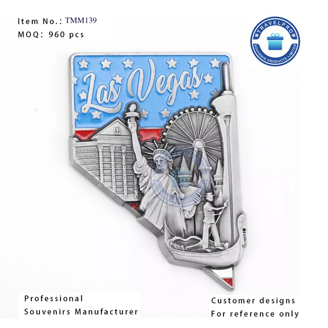 Las Vegas Souvenir Metal Fridge Magnet