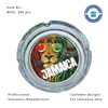 Jamaica Rasta Lion Design Glass Ashtray in Round Size
