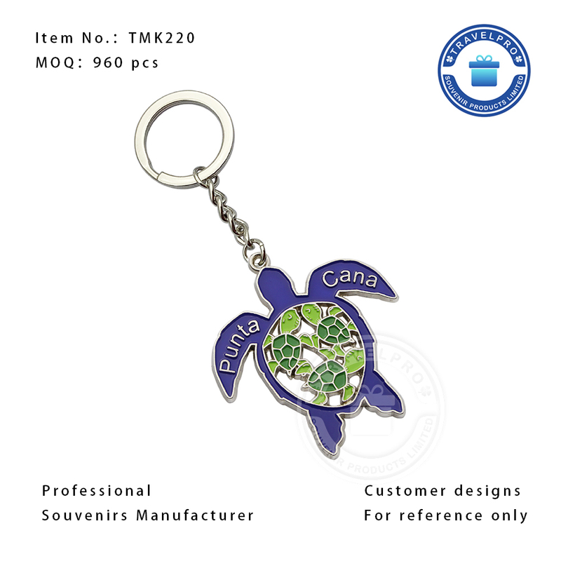 Punta Cana Turtle Souvenir Keychain with Customized Design