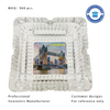 London Customized Square Shaped Glass Ashtray