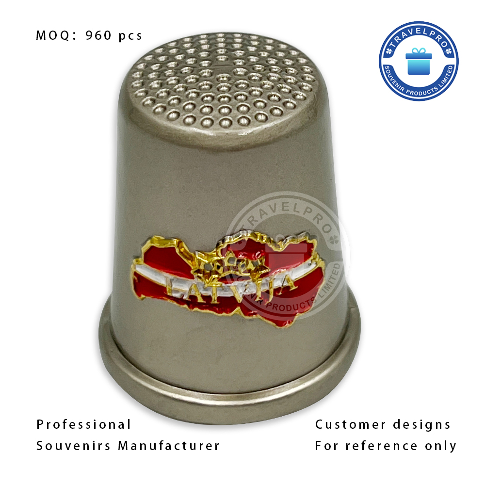 Latvija Metal Souvenir Thimble for Tourist