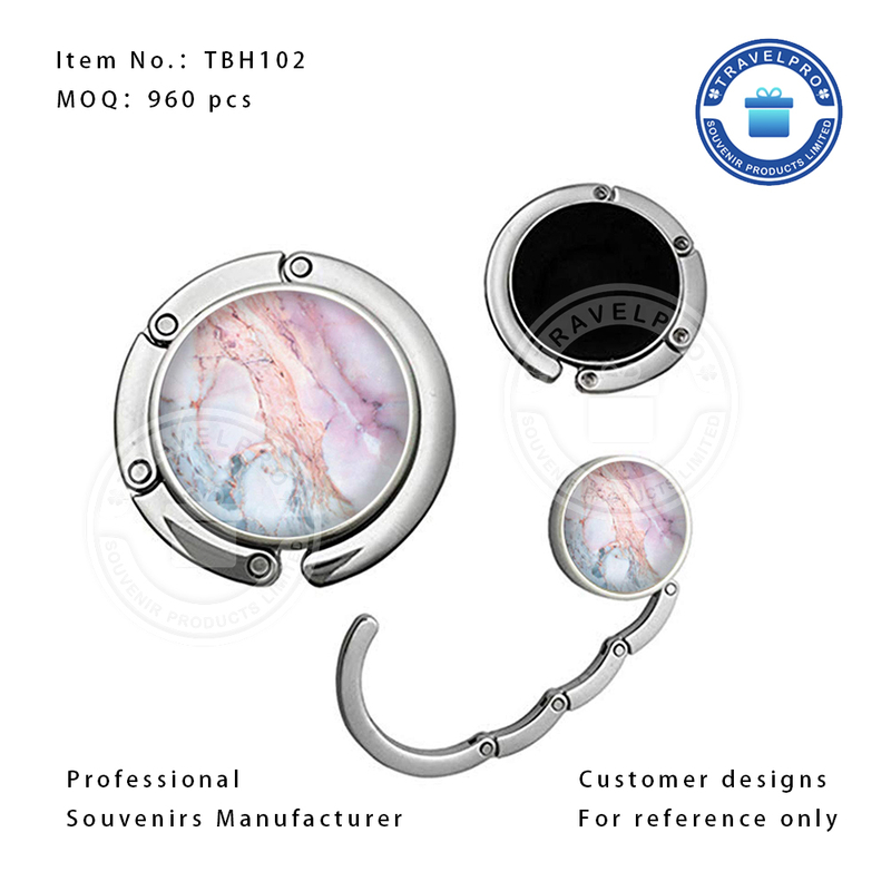 Customized Logo Metal Souvenir Portable Bag Hanger