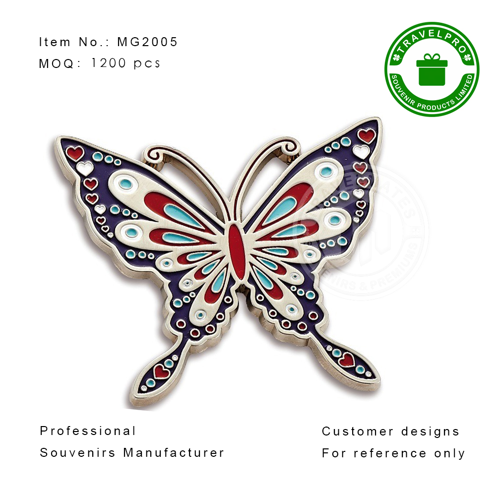 Wholesale Butterfly Fridge Magnet with Customized Deisgn for Promotion/Souvenirs