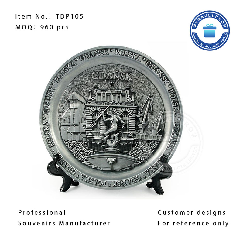 Souvenir Commemorative Plate with Customized Deigsn for Poland Tourist-TDP105