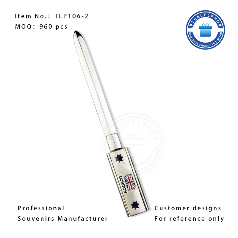 London Commemorative Letter Opener with Flag in Color Filled-TLP106-2