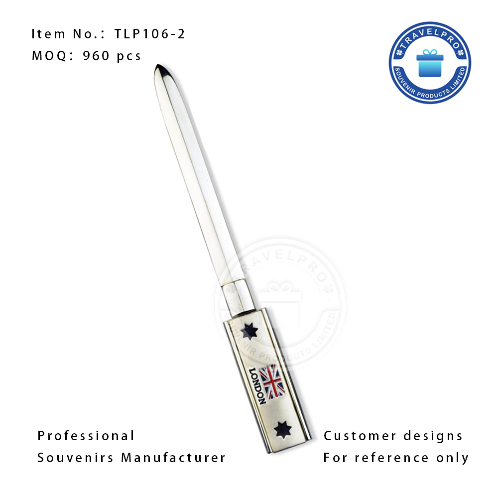 London Commemorative Letter Opener with Flag in Color Filled-TLP106-2