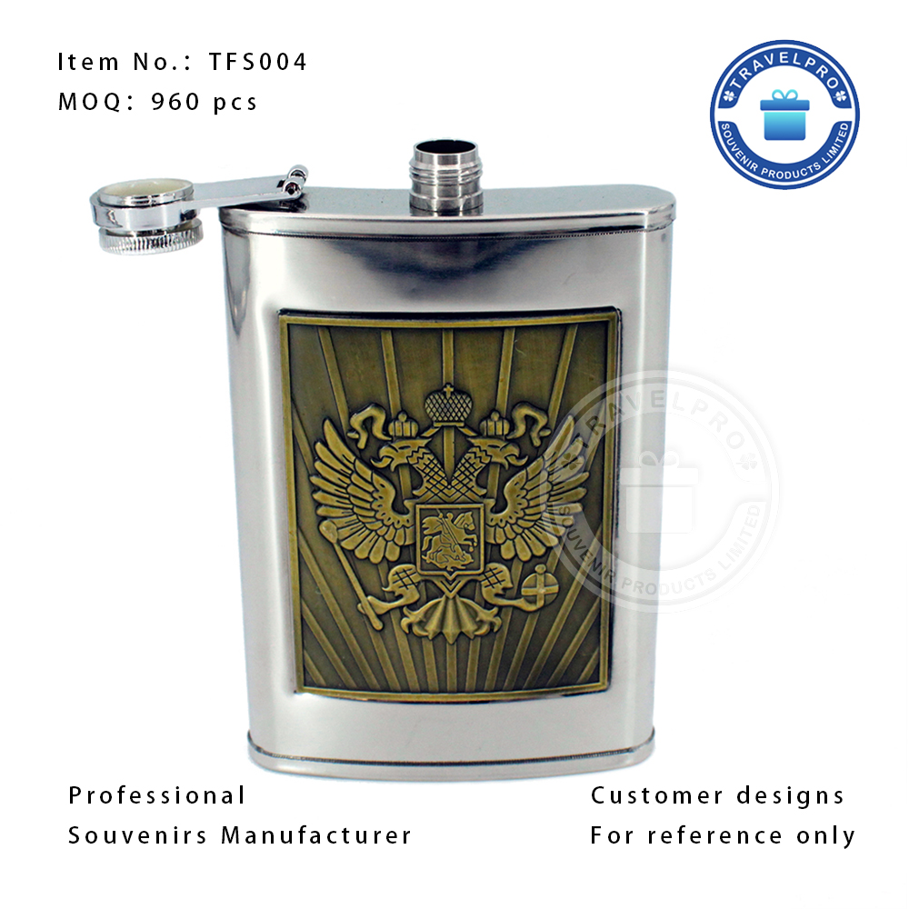 Customized Souvenir Metal Flask Russia Wine Pot