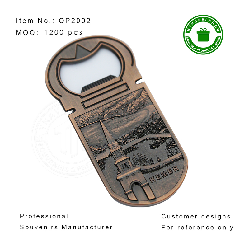 KEMER Customized Souvenir Metal Bottle Opener with Magnet-OP2002