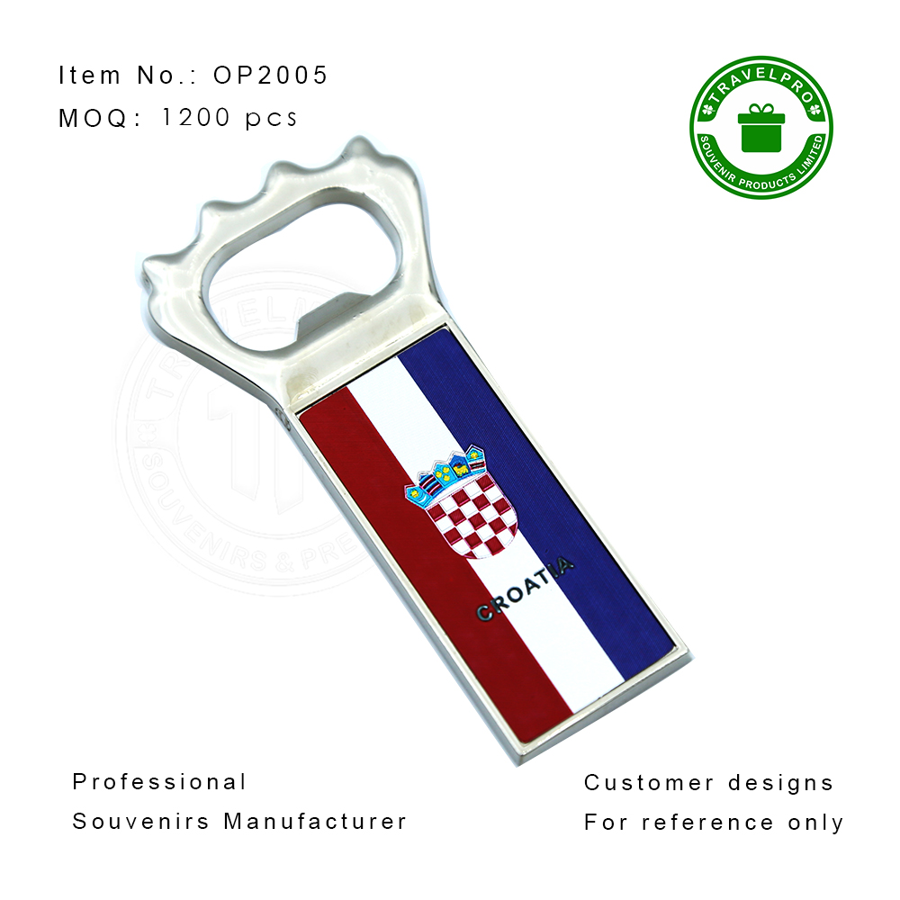 Croatia Customized Souvenir Bottle Opener with Magnet-OP2005
