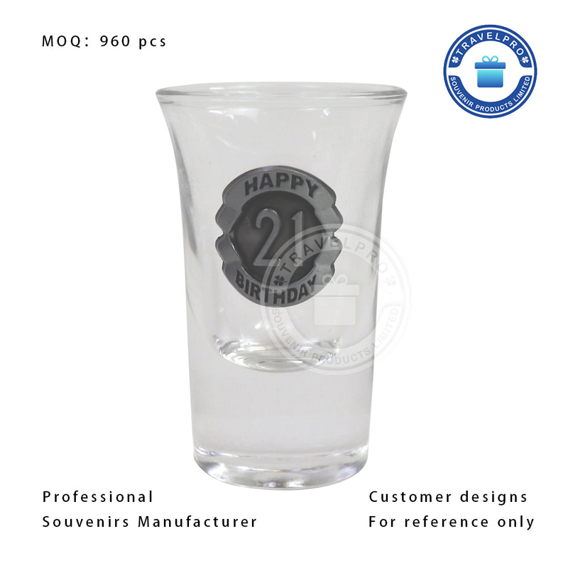 Happy Birthday Shot Glass Badge