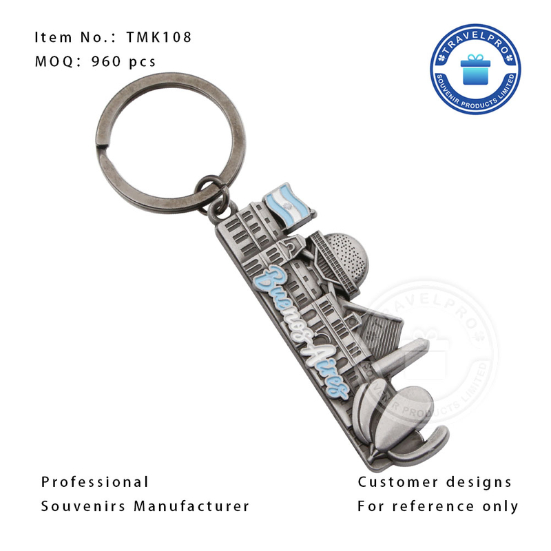 Buenos Aires Wholesale Customzied Metal Souvenir Keychain