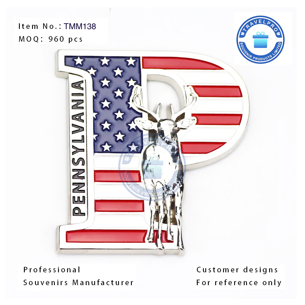 Wholesale USA Customized Metal Elk Fridge Magnet
