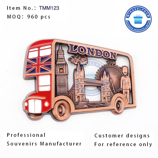 Wholesale London Souvenir Metal Bus Fridge Magnet