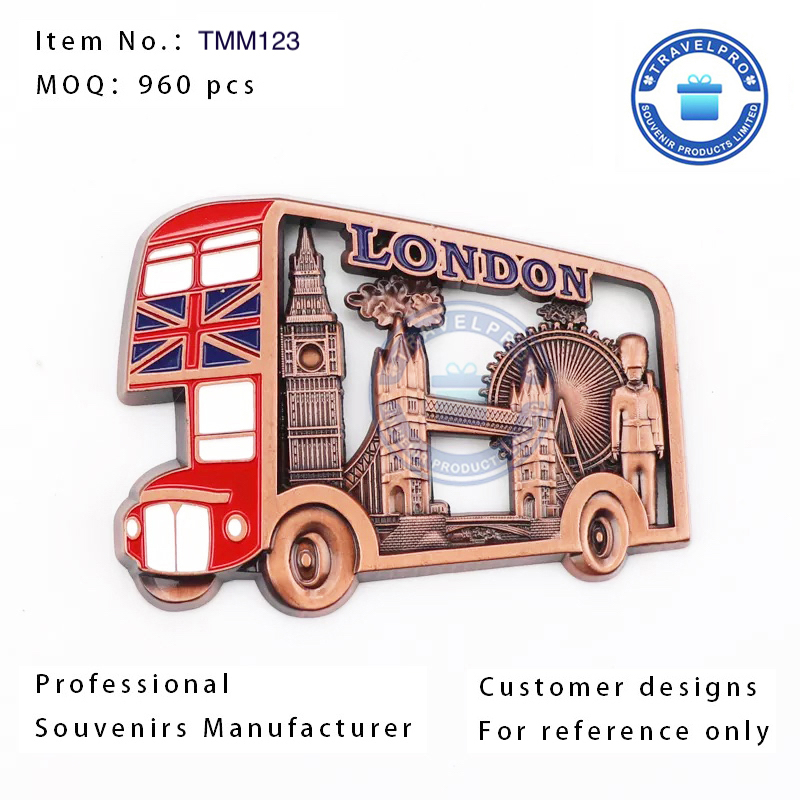 Wholesale London Souvenir Metal Bus Fridge Magnet