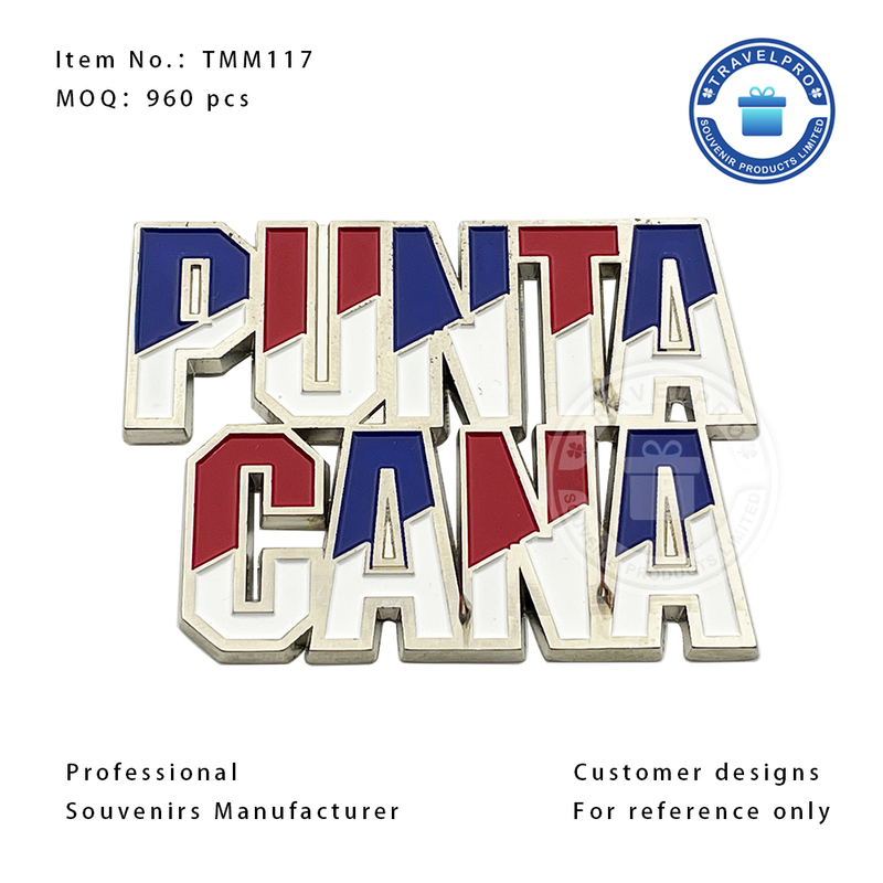Punta Cana Metal Souvenir Fridge Magnet with Customized Design