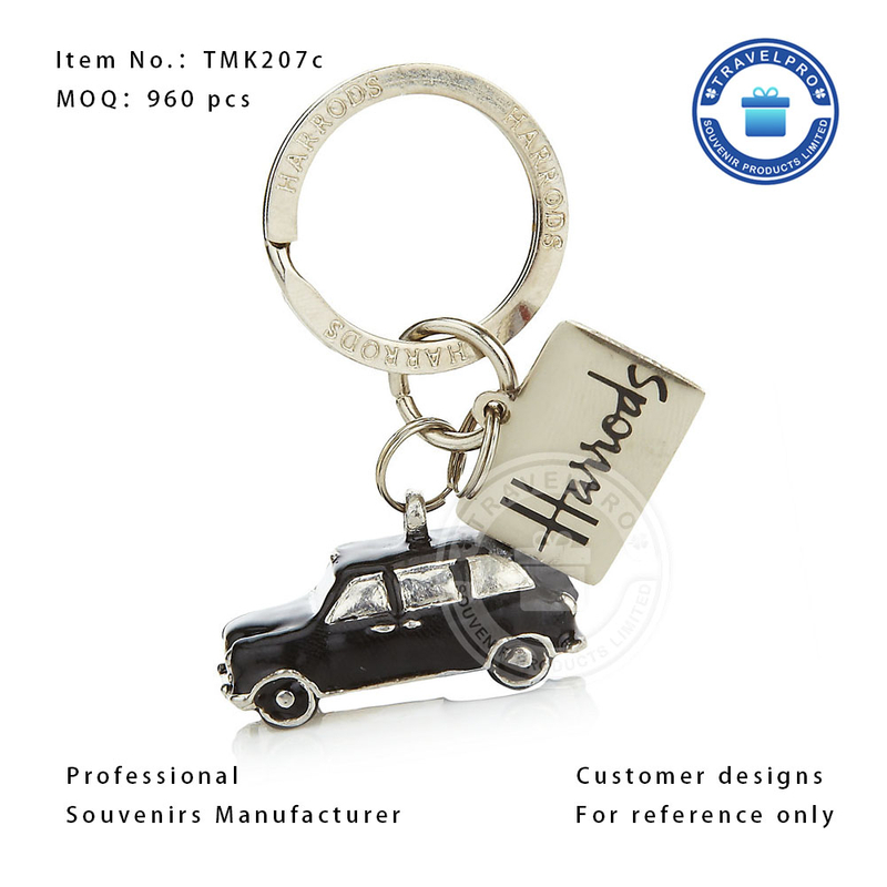 3D Taxi Customized Metal Souvenir Keychain 