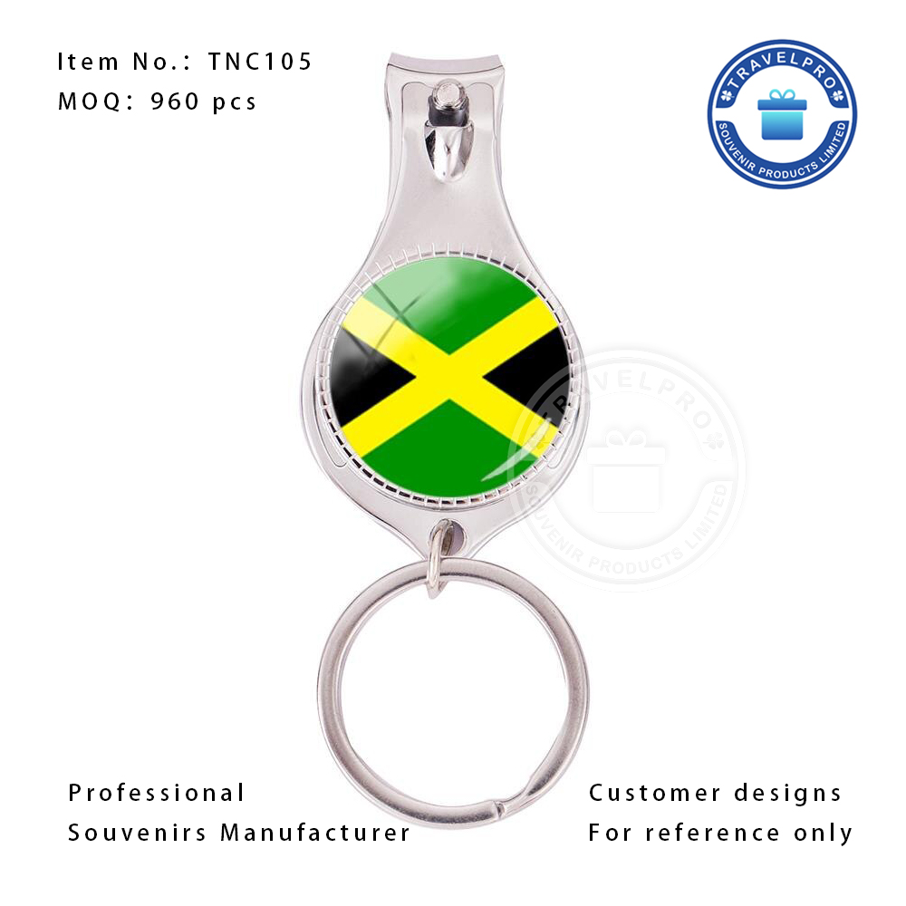 Jamaica Customized Souvenir Nail Clip with Flag Pattern