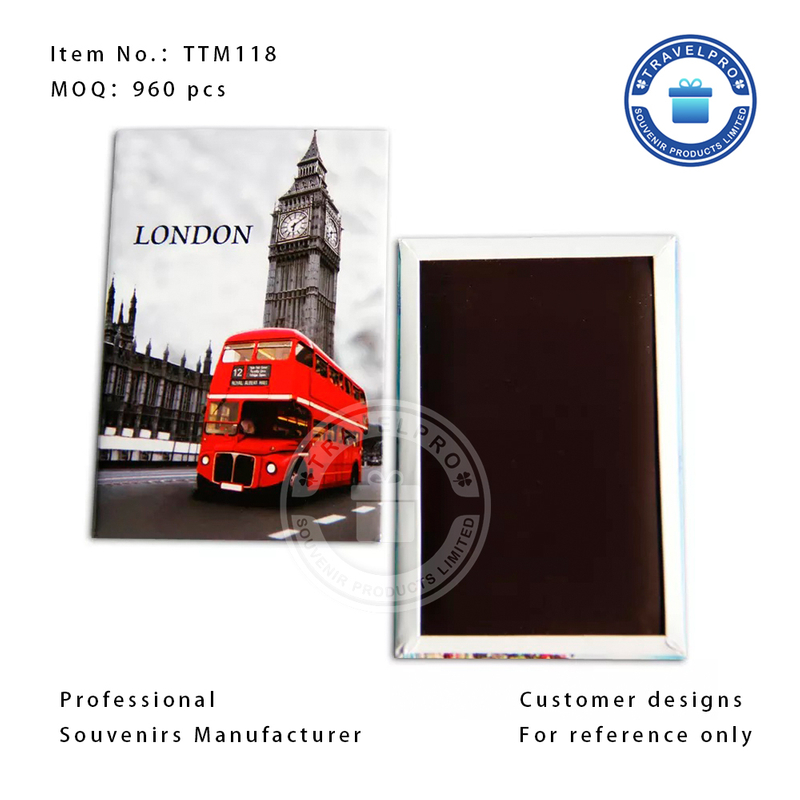 London Bus OEM Personalized Design Tin Magnet