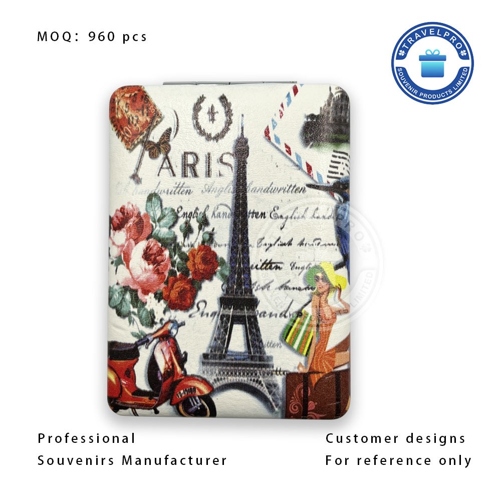 Paris Metal PU Mirror for Tourist