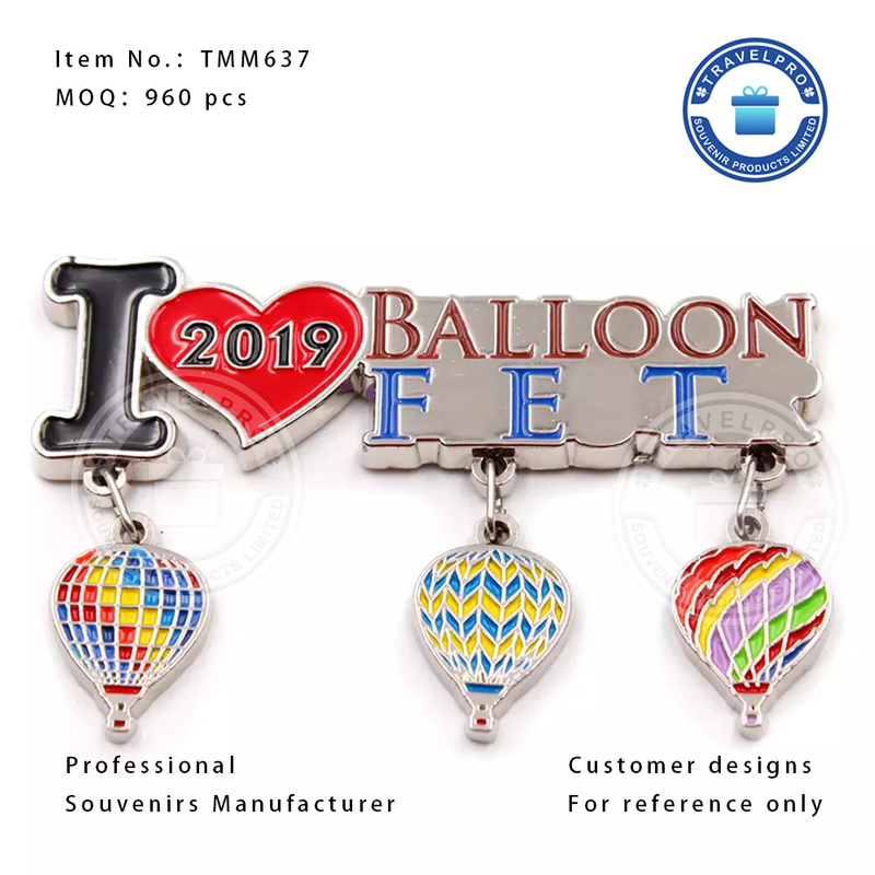 Promotional Wholesale Customized Metal Souvenir Charm Magnet
