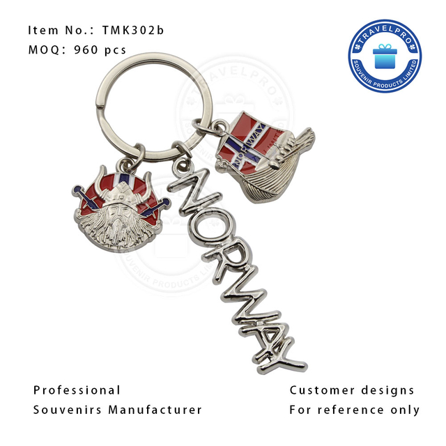 Norway Personalized Design Souvenir Charm Keychain