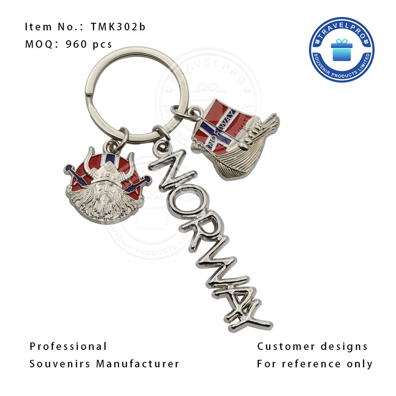 Norway Personalized Design Souvenir Charm Keychain