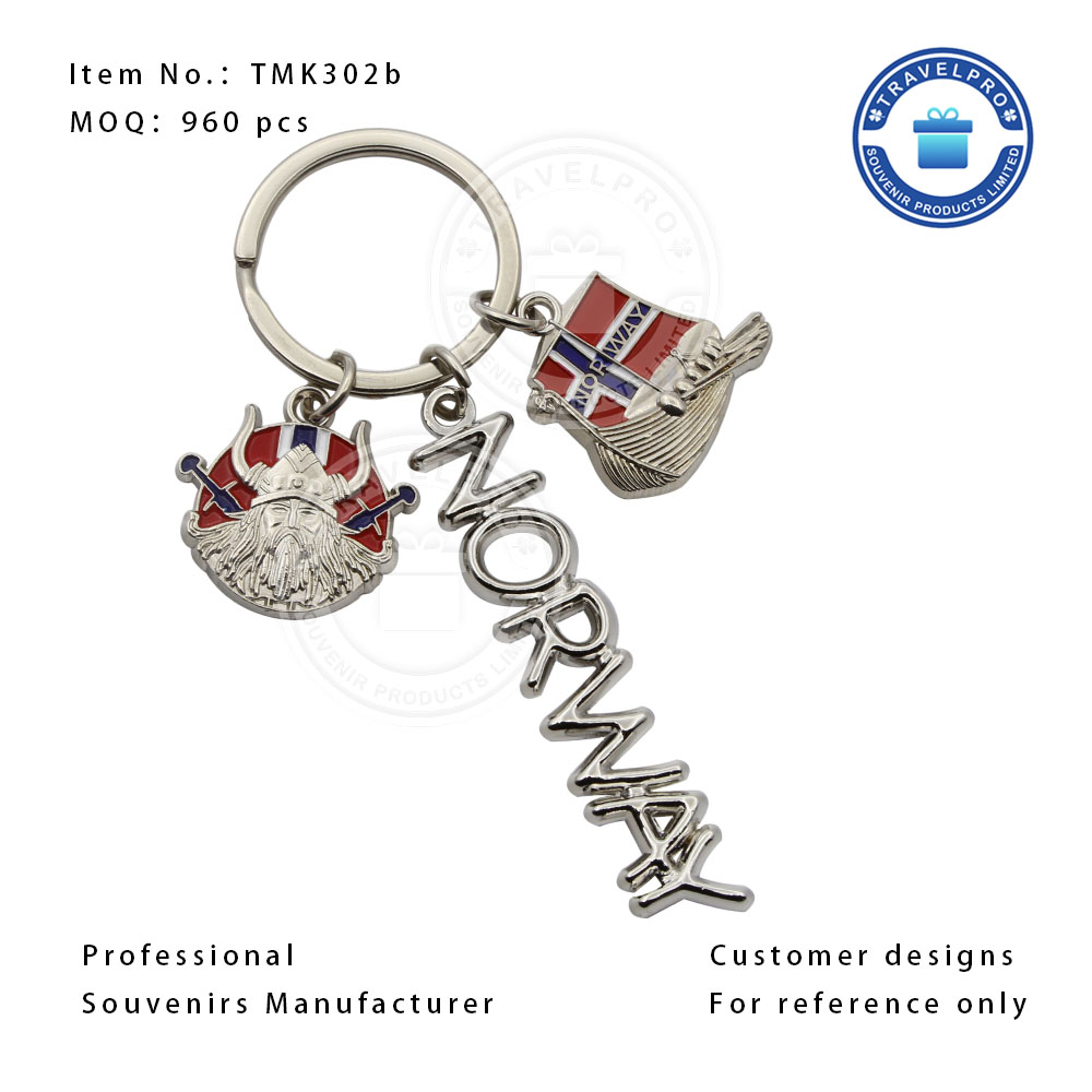 Norway Personalized Design Souvenir Charm Keychain