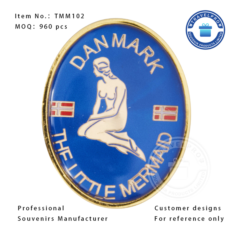 Denmark Metal Fridge Magnet with Customized Deisgn And Sticker