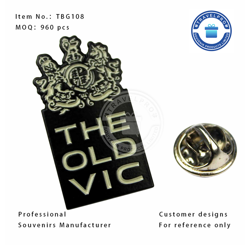 Coat of Arms Pin Badge for Souvenir in Black Plating Color-TBG108
