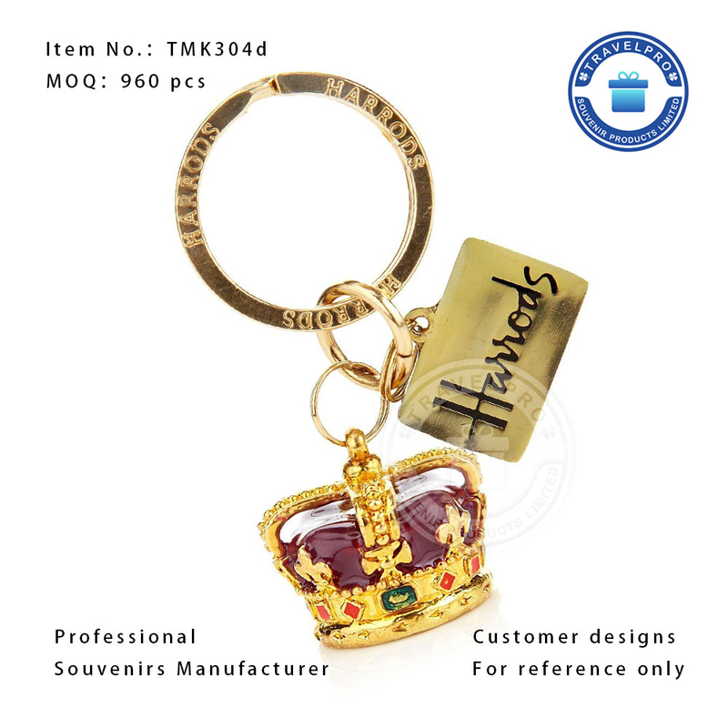 3D Loyal Crown Wholesale Customized Souvenir Keychain 