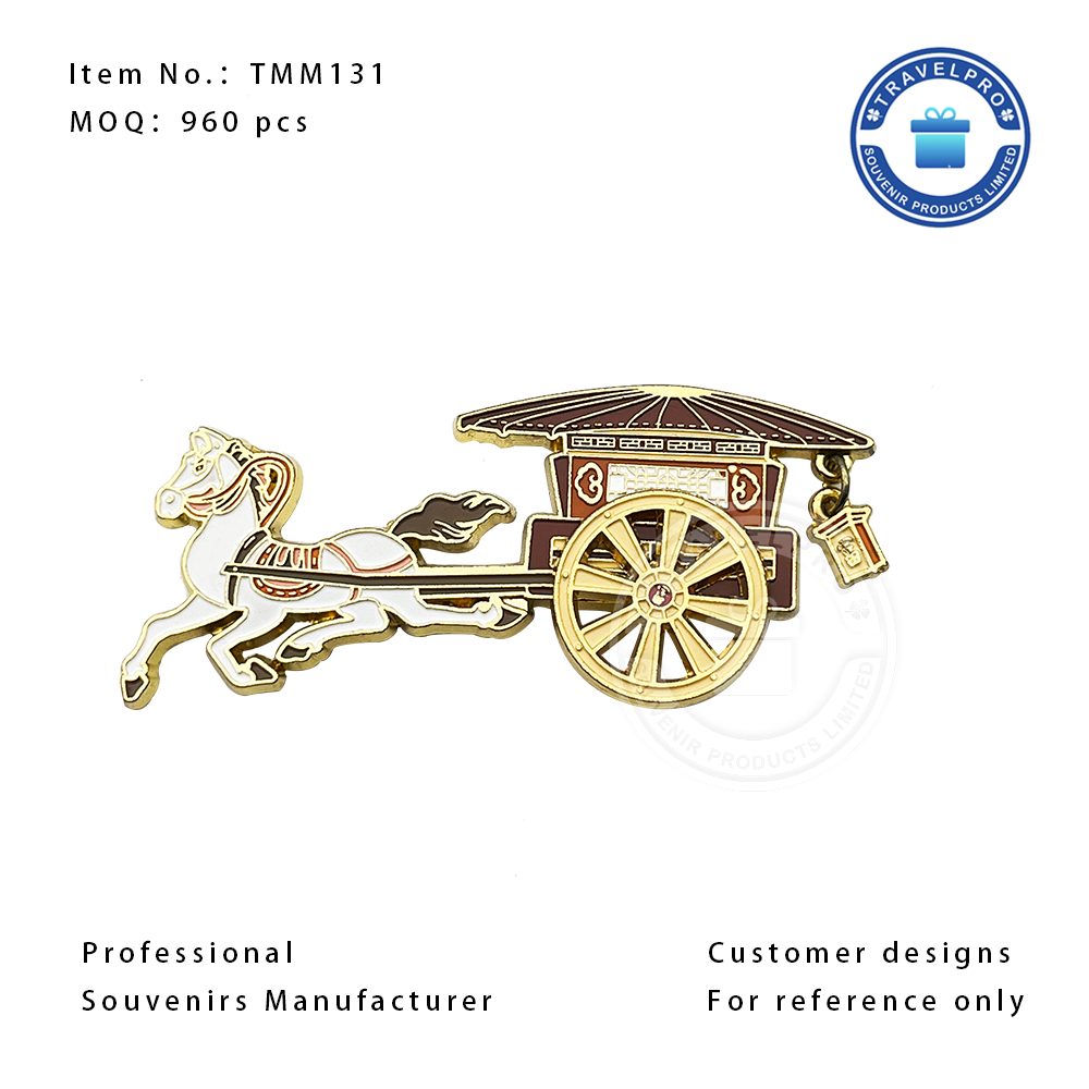 Chinese Horse And Coach Customized Metal Fridge Magnet