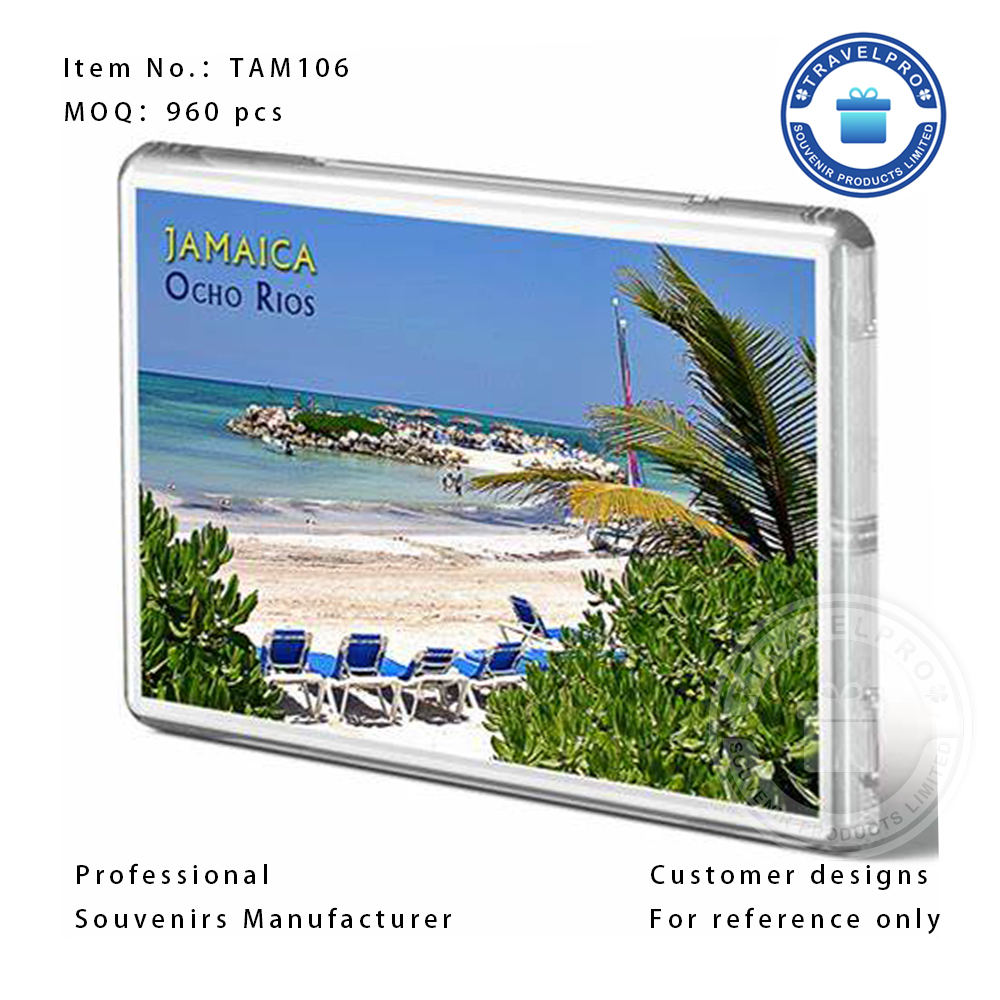 Jamaica OCHO RIOS Beach Theme Souvenir Acrylic Magnet