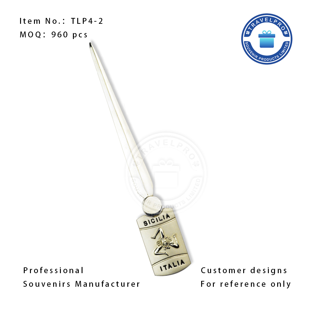Italia Personalized Letter Opener in Matt Silver Color-TLP104-2