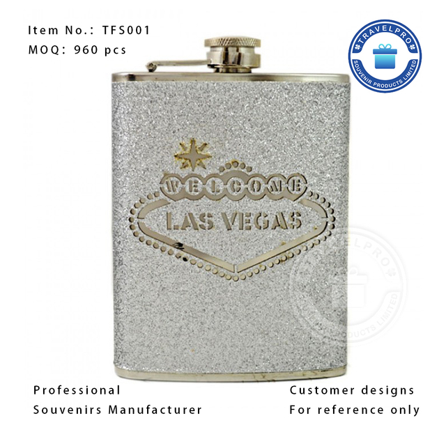 Customized Metal Souvenir Flask Las Vegas Wine Pot