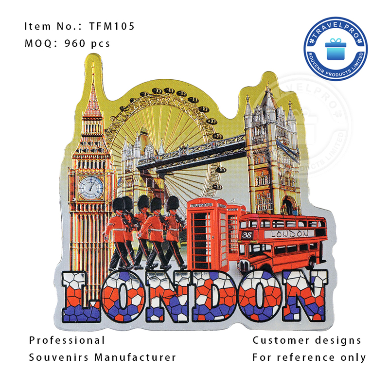 Wholesale Customized London Foil Sticker Magnet 