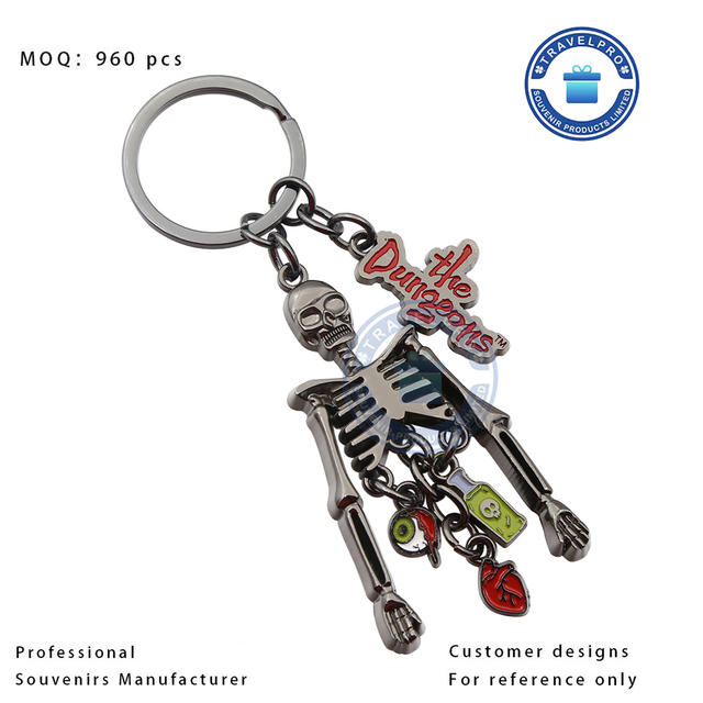 The Dungeons Metal Skull Keychain Souvenir with Customzied Design