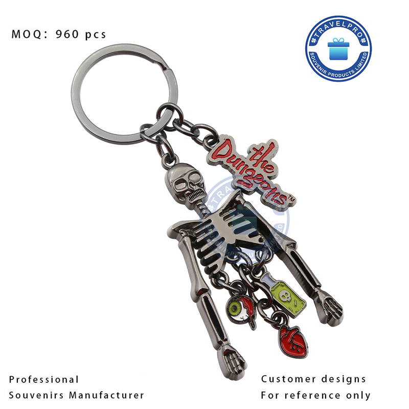 The Dungeons Metal Skull Keychain Souvenir with Customzied Design